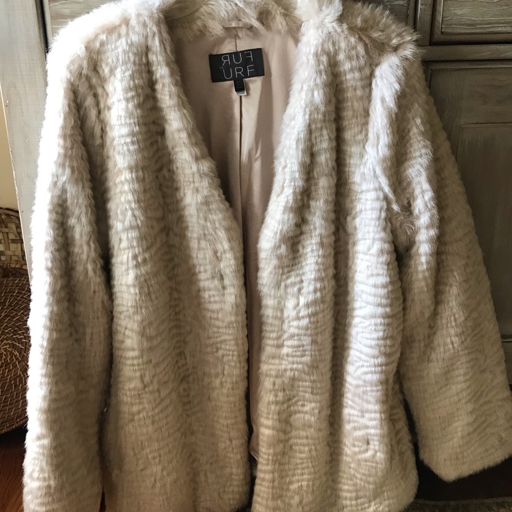 Anthropology faux fur coat - so cute!